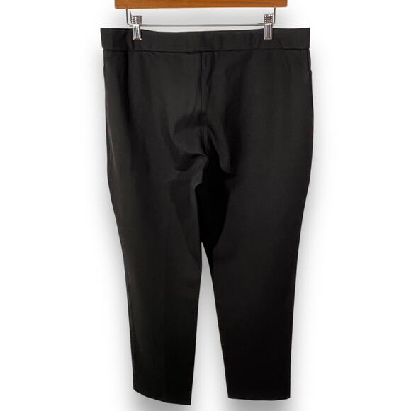 Susan Graver Black Slim Leg Ankle Pants Stretch High Waist Pull On Large - Picture 4 of 9